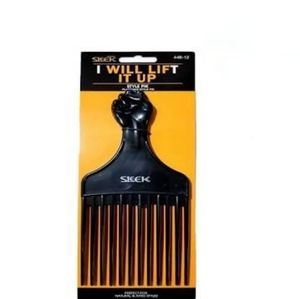 NWT Sleek I WILL LIFT IT UP Large Black Plastic Style Hair Pik!